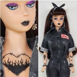 🎨 OOAK Custom Heavy Metal Barbie Repaint Restyle